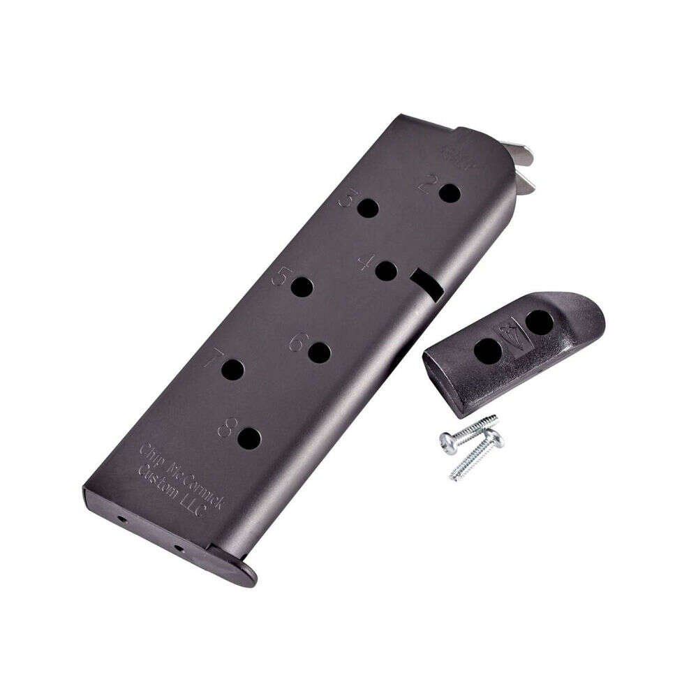 Magazines Chip McCormick 4.50" 45ACP FULL-SIZE MTC GRD 45ACP 8RD BLK PAD MAG • Model: 4.50"